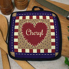 Personalized Shabby Chic Pot Holder